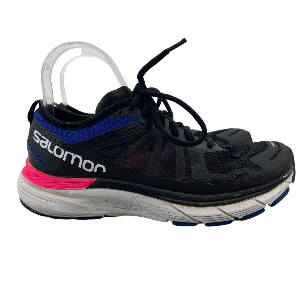 Salomon Road Running Shoes Womens 7.5 Sonic RA Max Black Athletic Lightweight